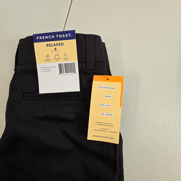 FRENCH TOAST Boys' School Uniform Pleated Relaxed Fit Khaki Pants. 8 Husky - Picture 8 of 14